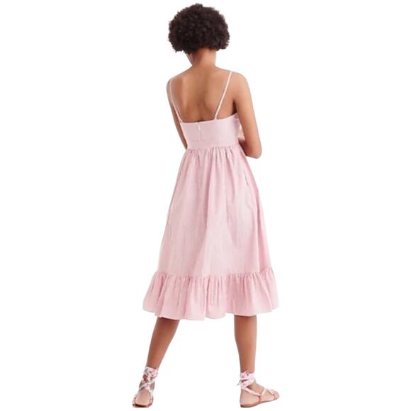 J.Crew Red and White Stripe Poplin Dress Ruffle Skirt, Size 6 - Picture 16 of 16